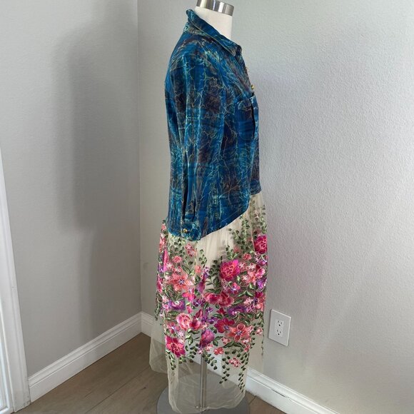 NEW Aratta Silent Journey Womens Small Anastasia Maxi Duster Shirt Embroidered - Picture 7 of 16